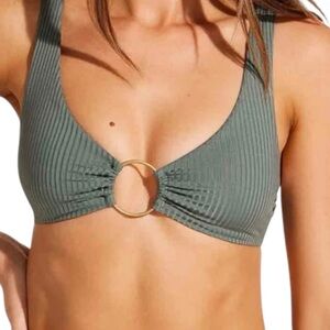 Vitamin A Skylar Top - Sea Green EcoRib Sz Midium